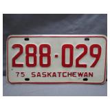 1975 Saskatchewan License Plate