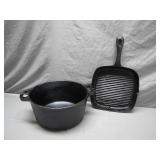 Cast Iron Dutch Oven and Grill Pan Combo
