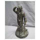 Bronze-Style Explorer Figurine with Rifle