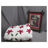 Quilt and Framed Artwork Set