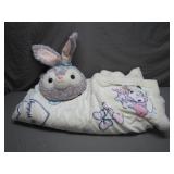 Plush Bunny Pillow and Blanket Set