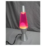 Retro Silver and Pink Lava Lamp