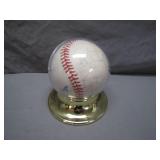 Signed Baseball With Display Stand