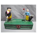 Cast Iron Golf-Themed Mechanical Bank