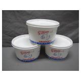 3 Vintage Stork Crabmeat Containers