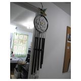 Metal Wind Chime Set With Floral Design