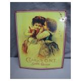 Clarkï¿½s O.N.T. Spool Cotton Tin Sign