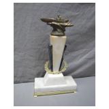 Speedboat-Themed Marble Trophy