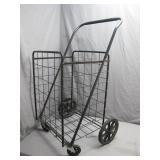 Collapsible Metal Utility Cart With Large Wheels