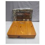 The Woods Sleeping Bag & Wooden Seat Set