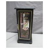 Black Wooden Jewelry Display Case With Glass Door