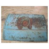 Rustic Blue Metal Gas Tank