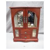 Elegant Wooden Jewelry Cabinet With Drawers