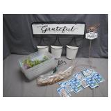Garden Decor Kit With Planters and Seeds