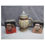 Avon Ceramic Steins with Boxes