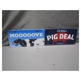 2 Farm-Themed Novelty License Plates