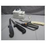 Knife Lot with Electric Sharpener Bundle