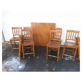 Dining Table with 6 Chairs and Repair Needed