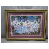 Framed Pastoral Artwork in Gold Frame