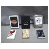3 Zippo Lighters: Harley, Eagle, POW MIA