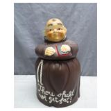 Thou Shalt Not Get Fat Monk Cookie Jar