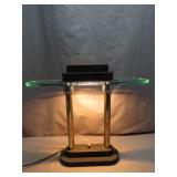 Modern Desk Lamp With Dual Gold Posts