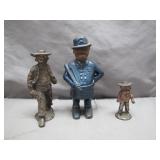 Cast Iron Figures: Amish & Policeman