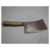 Rustic Meat Cleaver With Wooden Handle