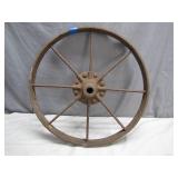 Rustic Cast Iron Cart Wheel with Spokes