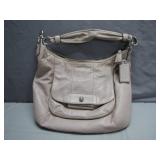 Coach Beige Leather Hobo Bag