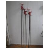 Three Heavy-Duty Pipe Clamps