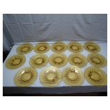 Indiana Glass Kings Crown Amber Plates