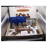 Vintage Cigar Box of US Coins and Currency