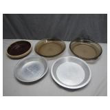 Glass, Metal, and Ceramic Pie Dishes