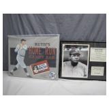 Babe Ruth Memorabilia Duo: Candy Bar Ad and Plaque