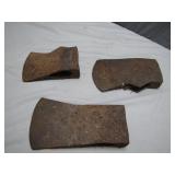 Three Rusted Axe Heads