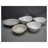 5 Modern White Bowls