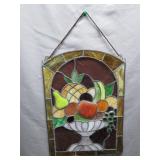 Stained Glass Fruit Panel with Chain