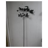 Horse-Drawn Carriage Weathervane on Stand