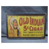 Vintage Style Tin Sign: Old Indian Cigars