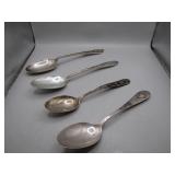 4 Sterling Silver Spoons, 89 Grams