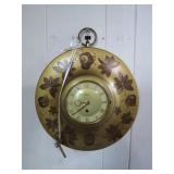 Heco 8-Day Wall Clock With Floral Motif