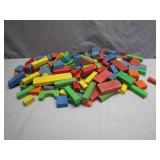 Multi-Colored Wooden Building Blocks