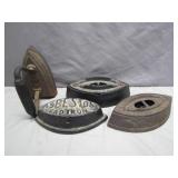 Four Cast-Iron Sadirons