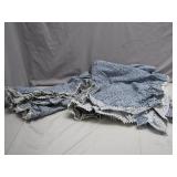 Blue Vintage Style Floral Curtains