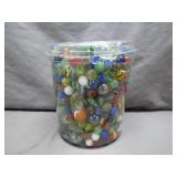 Jar of Vibrant Assorted Marbles