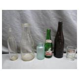 Vintage Glass Bottles and Mug