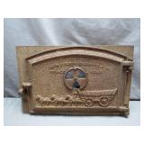 Antique Wood Stove Door With Wagon Design