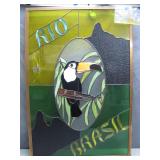 Large Stained Glass Rio Brazil Toucan Window