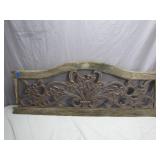 Ornate Cast Iron & Wood Bench Back
